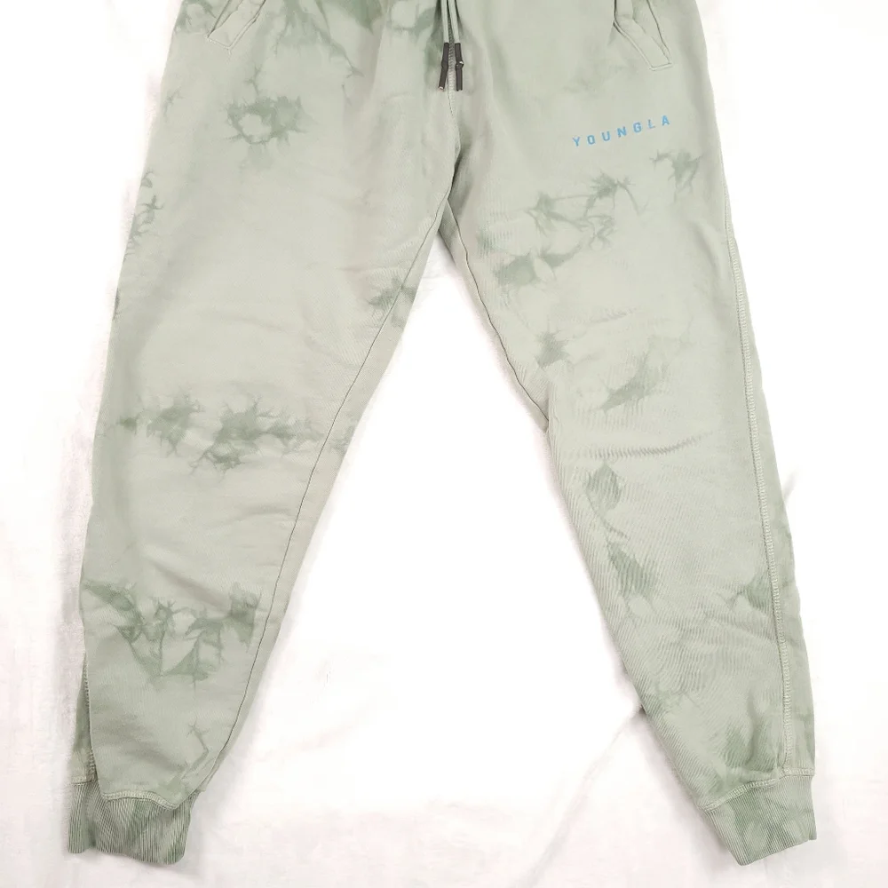 YoungLA Tie Dye Joggers Legacy Men Green M - Picture 4 of 10